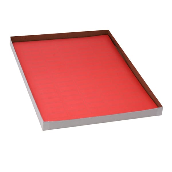 Label Sheets, Cryo, 33x13mm, for 1.5-2mL Tubes, 20 Sheets, 85 Labels per Sheet, Red, 1700PK